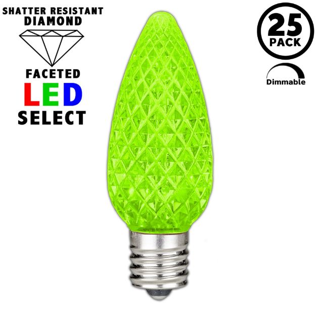 NL Select Lime Green C9 LED Replacement Bulbs 25 Pack