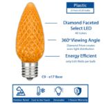 NL Select Orange C9 LED Replacement Bulbs 25 Pack