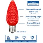 NL Select Red C9 LED Replacement Bulbs 25 Pack