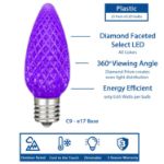 NL Select Yellow/Purple/Green C9 LED Replacement Bulbs 25 Pack