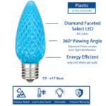 NL Select Yellow/Teal/Pink C9 LED Replacement Bulbs 25 Pack