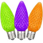 NL Select Lime/Purple/Orange C9 LED Replacement Bulbs 25 Pack