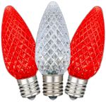 NL Select Red/Pure White C9 LED Replacement Bulbs 25 Pack