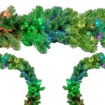 9' Lighted RGBWW Deluxe Colorado Pine Garland