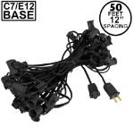 C7 50' Stringers 12" Spacing Black Wire