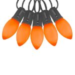 LED C9 Plastic 25L Ceramic Orange Light Set 25' Black Wire