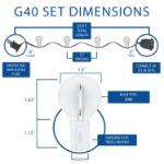 25 LED Filament G40 Globe String Light Set with Transparent Red, Pink & White Bulbs on White Wire