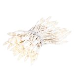 RetroGlo® Clear Mini Lights 50 Light on White Wire 11 Feet Long