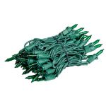 RetroGlo® Green Mini Lights 50 Light on Green Wire 11 Feet Long