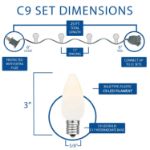 LED C9 Plastic 25L Ceramic Orange Light Set 25' Black Wire