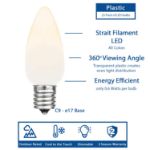 LED C9 Plastic 25L Ceramic Orange Light Set 25' Black Wire