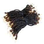 RetroGlo® Clear Mini Lights 100 Light on Black Wire 50 Feet Long