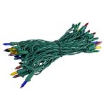 RetroGlo® Multi Color Mini Lights 35 Light on Green Wire 17 Feet Long