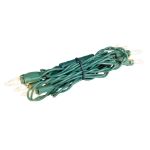 RetroGlo® Clear Mini Lights 10 Light on Green Wire 5.5 Feet Long