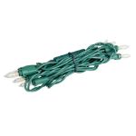 RetroGlo® Clear Mini Lights 10 Light on Green Wire 5.5 Feet Long