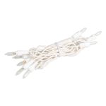 RetroGlo® Non-Connectable Clear Mini Lights 10 Light on White Wire 5.5 Feet Long