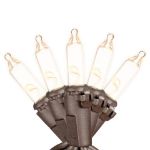 RetroGlo® Non-Connectable Clear Mini Lights 10 Light on Brown Wire 5.5 Feet Long