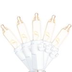 RetroGlo® Non-Connectable Clear Mini Lights 10 Light on White Wire 5.5 Feet Long