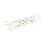 RetroGlo® Non-Connectable Clear Mini Lights 20 Light on White Wire 8 Feet Long