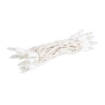 RetroGlo® Non-Connectable Clear Mini Lights 20 Light on White Wire 8 Feet Long