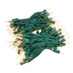 RetroGlo® Clear 100 Light Icicle Lights Green Wire Medium Drops