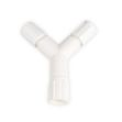 Coaxial Y Connector - White