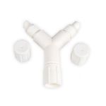Coaxial Y Connector - White