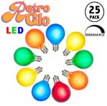 RetroGlo® Multi Color Satin G40 Globe Bulbs 25 Pack