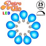 RetroGlo® Blue Satin G40 Globe Bulbs 25 Pack