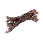 20 Light Non Connectable Pure White LED Mini Lights Brown Wire