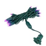 20 Light Purple LED Mini Lights Green Wire
