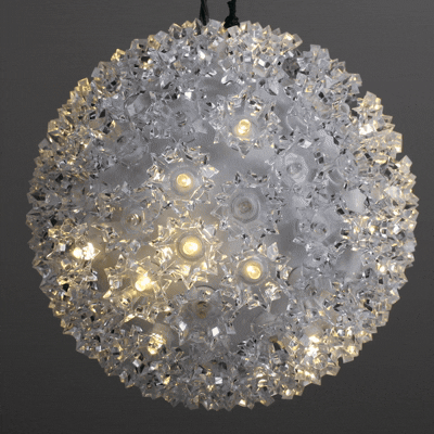 100 *NEW* TrueTwinkle® Pure White LED 7.5" Sphere