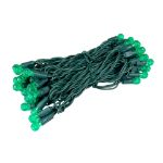 G12 50 LED Green 6" Spacing Green Wire