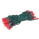 G12 50 LED Red 6" Spacing Green Wire