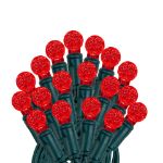G12 50 LED Red 6" Spacing Green Wire