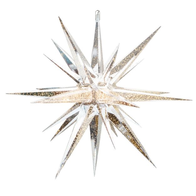 24" LED Moravian Star - Silver Metallic