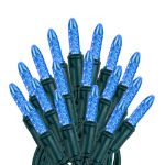 M5 50 LED Blue 6" Spacing Green Wire