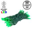 M5 50 LED Green 6" Spacing Green Wire