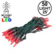M5 50 LED Red 6" Spacing Green Wire
