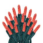 M5 50 LED Red 6" Spacing Green Wire