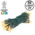 M5 50 LED Yellow 6" Spacing Green Wire