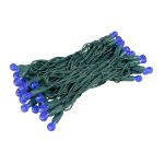 G12 50 LED Blue 6" Spacing Green Wire