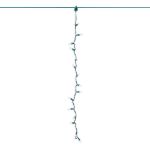15 LED C9 Icicle Drop Green Wire - Pure White