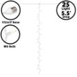 25 LED C9 Icicle Drop White Wire - Warm White