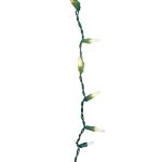 25 LED C9 Icicle Drop Green Wire - Warm White