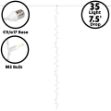 35 LED C9 Icicle Drop White Wire - Warm White