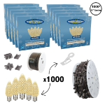 C9 Decorate Like a Pro® Kit - 1000' LED Diamond Faceted Warm White Brown Wire w/12" Bulb Spacing