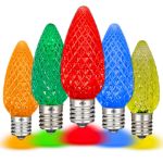 PeakPro Twinkle Multi/Assorted C9 LED Replacement Bulbs 25 Pack
