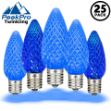 PeakPro Twinkle Blue C9 LED Replacement Bulbs 25 Pack