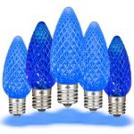 PeakPro Twinkle Blue C9 LED Replacement Bulbs 25 Pack